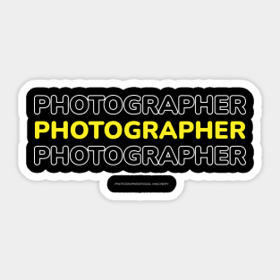 Modern Typography for Photographer Sticker